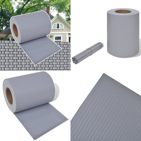 PVC Hegn Lys Rulle Grå 70 x 0,19 m -  - Home & Living