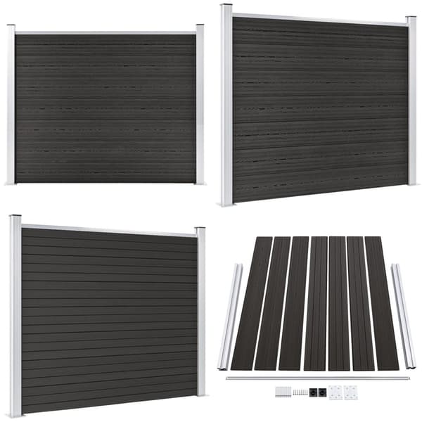 Hegnspanel 180x146 cm WPC grå - Hegnspanel - Hegnspaneler - Home & Living