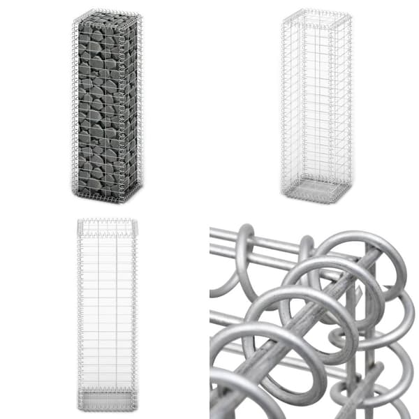Gabion/kivikori kansilla galvanoitu vaijeri 100x30x30 cm - Gabion-kori - Gabion-korit - Home & Living