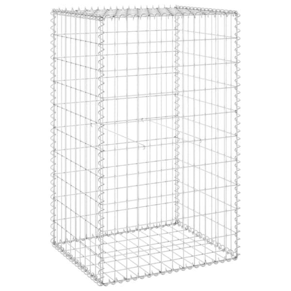 Gabion-kivikori kansilla galvanoitu teräs 60x50x100 cm - Gabionseinä - Gabionseinät - Home & Living