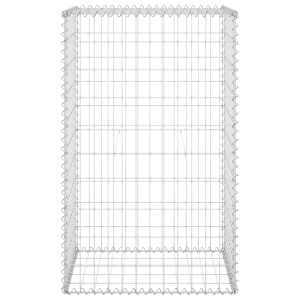 Gabion-kivikori kansilla galvanoitu teräs 60x50x100 cm - Gabionseinä - Gabionseinät - Home & Living