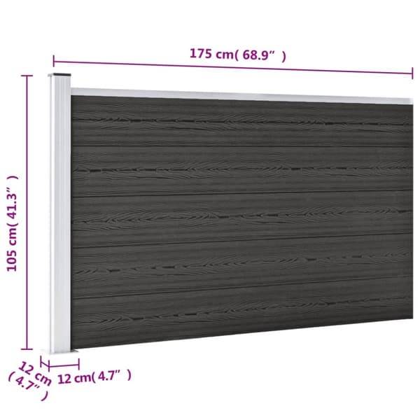 Staketpanel WPC 175x105 cm grå - Staket - Trädgårdsstaket - Home & Living