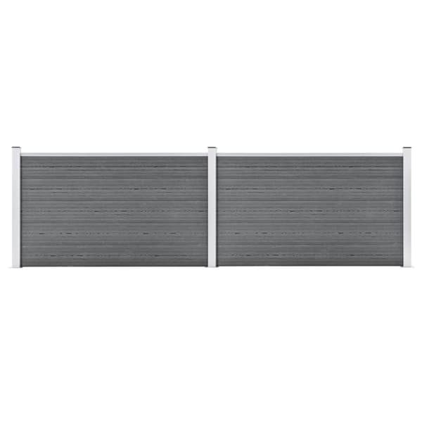 Puutarha-aita WPC 353x106 cm harmaa - Aita - Aidat - Home & Living