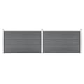Pikkukuva 2 / 10: Puutarha-aita WPC 353x106 cm harmaa - Aita - Aidat - Home & Living
