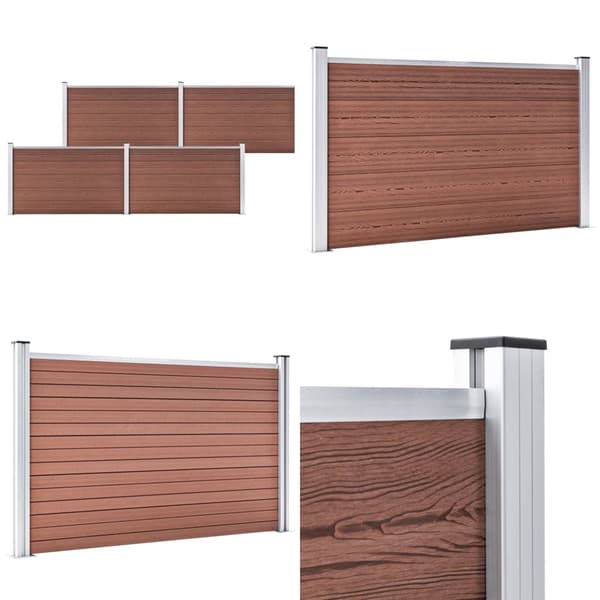 Puutarha-aita WPC 699x106 cm ruskea - Aita - Aidat - Home & Living