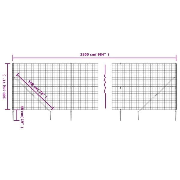 Trådhegn med jordspyd 1,8x25 m grøn - Trådhegn - Havehegn - Home & Living