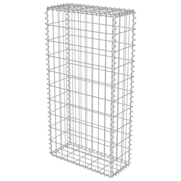 Gabionseinä kansilla galvanoitu teräs 50x20x100 cm - Gabionseinä - Gabionseinät - Home & Living