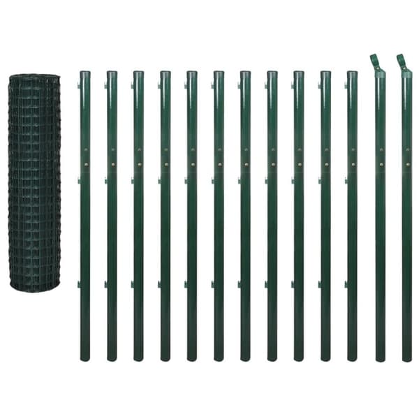 Eurohegn 25 x 1,7 m stål grøn - Eurohegnsæt - Hegnspanel - Home & Living