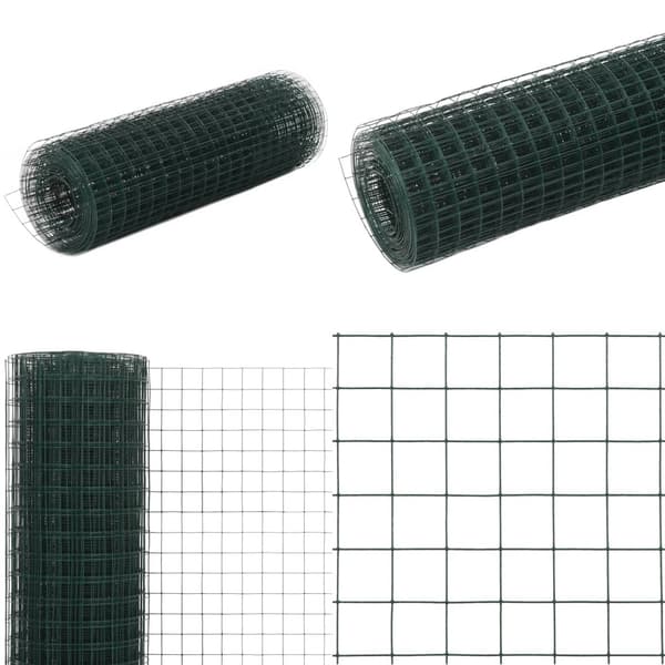 Hönsnät stål med PVC-beläggning 25x0,5 m grön - Stålnät - Trådnät - Home & Living