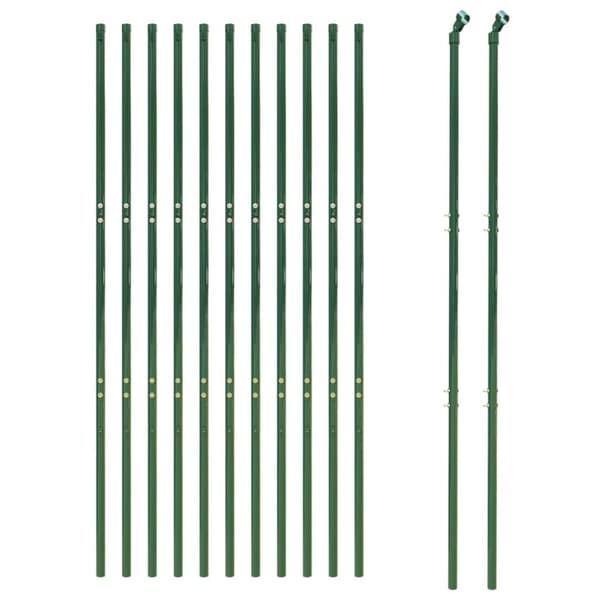 Trådhegn 2x25 m galvaniseret stål grøn - Trådhegn - Havehegn - Home & Living