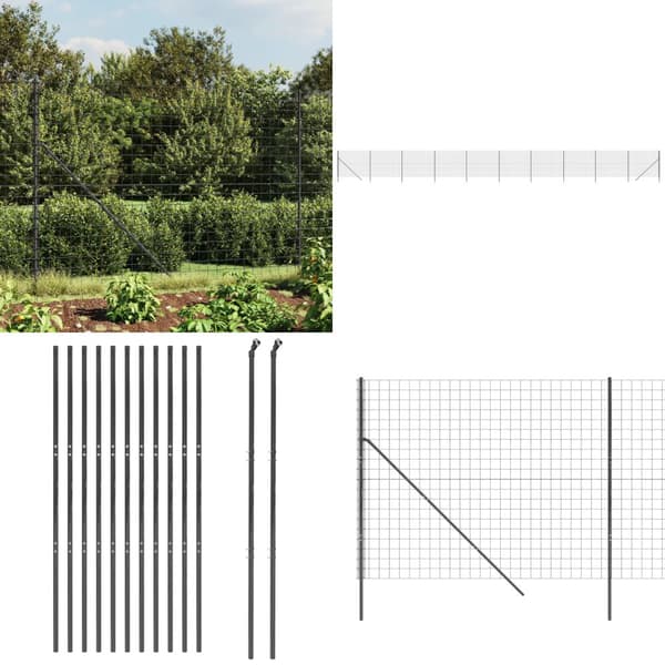Verkkoaita antrasiitti 1,4x25 m galvanoitu teräs - Verkkoaita - Verkkoaidat - Home & Living