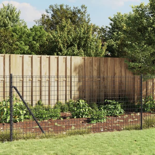 Trådhegn 0,8x25 m galvaniseret stål antracitgrå - Trådhegn - Havehegn - Home & Living