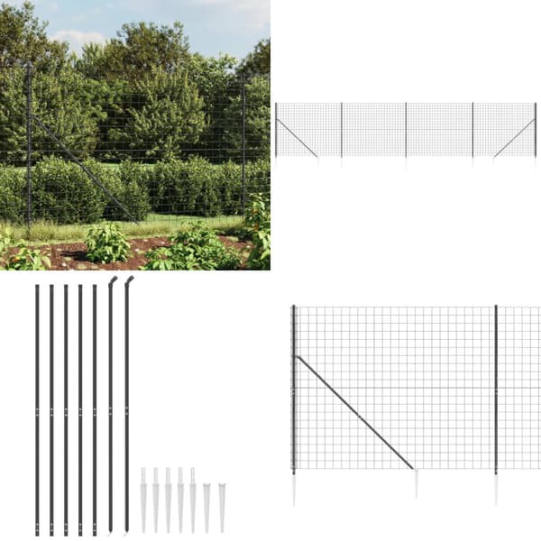 Trådhegn med jordspyd 1,4x10 m antracitgrå - Trådhegn - Havehegn - Home & Living