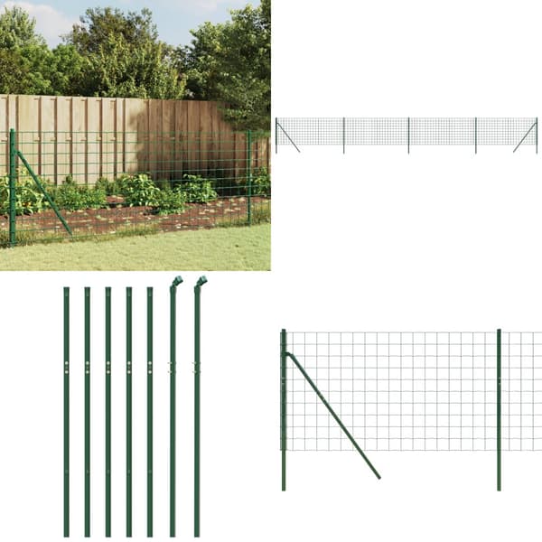 Verkkoaita vihreä 1x10 m galvanoitu teräs - Verkkoaita - Verkkoaidat - Home & Living