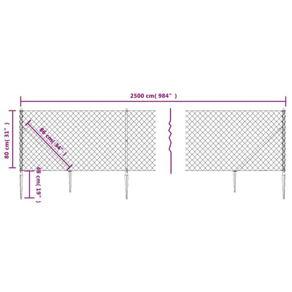 Trådhegn med jordspyd 0,8x25 m grøn - Trådhegn - Ståltrådshegn - Home & Living