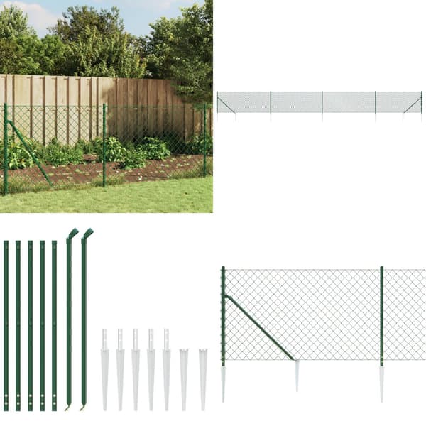 Trådhegn med jordspyd 1x10 m grøn - Trådhegn - Ståltrådshegn - Home & Living
