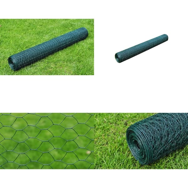 Kanaverkko galvanoitu PVC pinnoitteella 25x1 m vihreä -  - Home & Living