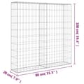 Miniatyrbillede 7 af 7: Gabionvæg med dæksler galvaniseret stål 80 x 20 x 100 cm - Gabionvæg - Gabionvægge - Home & Living