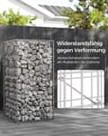 Pikkukuva 4 / 8: Hopea Rootz Gabion Set - Metalliverkko - Spiraalitikku - Välikoukut - Galvanoitu teräs - 100cm x 50cm x 50cm - Raskas - Helppo asentaa - Ruosteenkestä