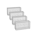 Pikkukuva 1 / 8: Rootz Heavy Duty Silver Gabion Set - Metallilankaverkko - Galvanoitu teräs - Maisemointikivet - 100cm x 50cm x 30cm - Tee-se-itse puutarhasisustus - H