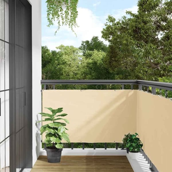 vidaXL altanafskærmning 300x120 cm PVC cremefarvet
