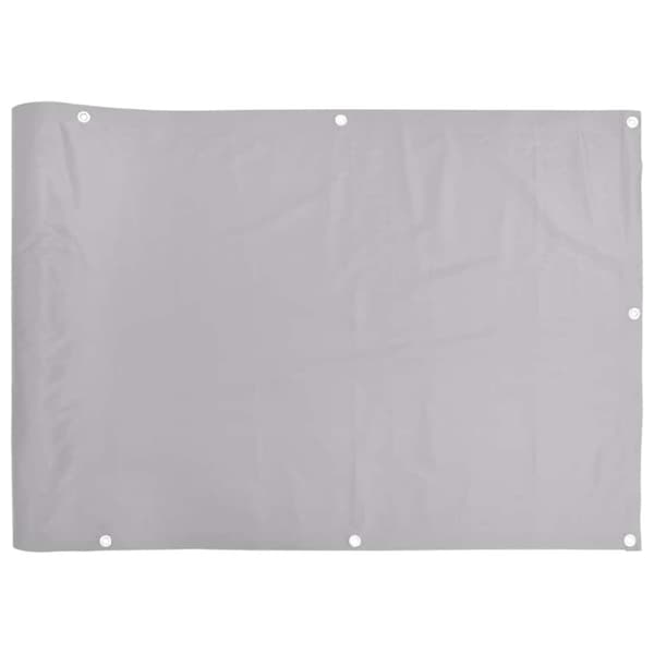 vidaXL Balkongskjerm grå 500x90 cm PVC