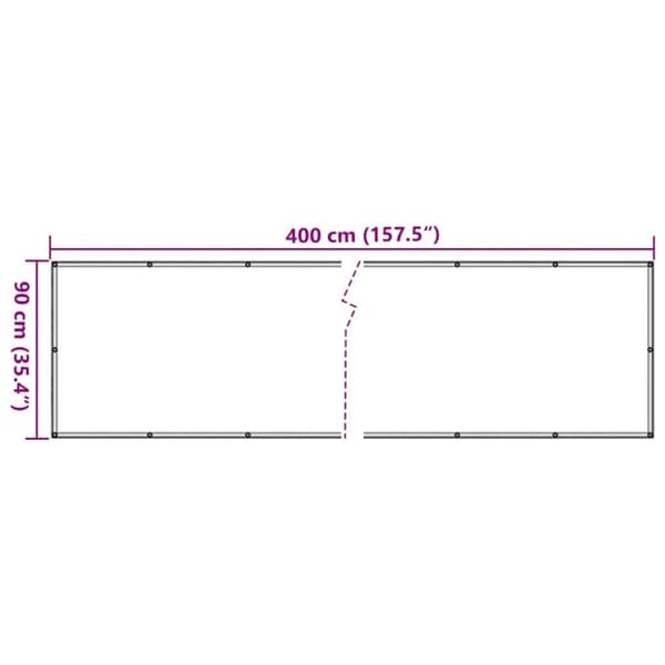 vidaXL Balkongskjerm antrasitt 400x75 cm PVC
