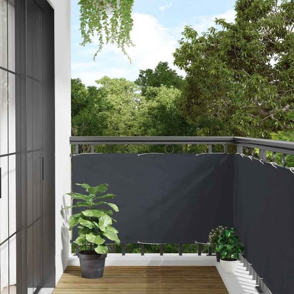 vidaXL Insynsskydd för balkong antracit 400x120 cm PVC
