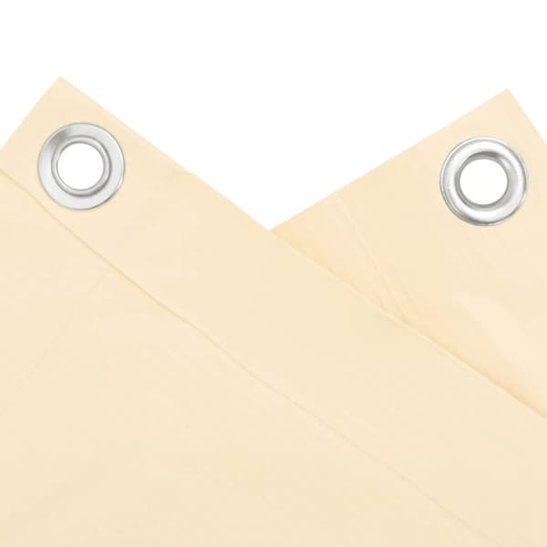 vidaXL Insynsskydd för balkong gräddvit 400x120 cm PVC
