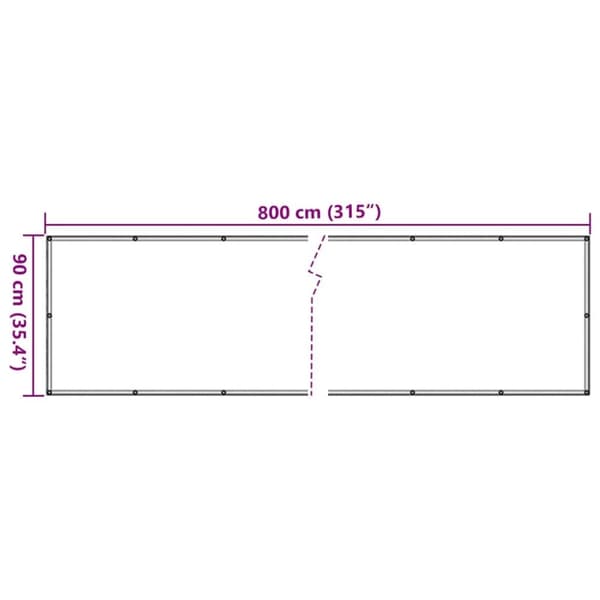 vidaXL altanafskærmning 800x90 cm PVC cremefarvet