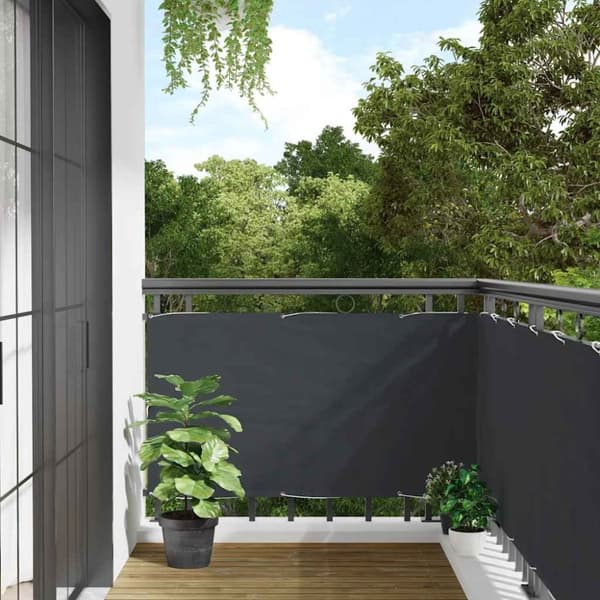 vidaXL altanafskærmning 500x90 cm PVC antracitgrå