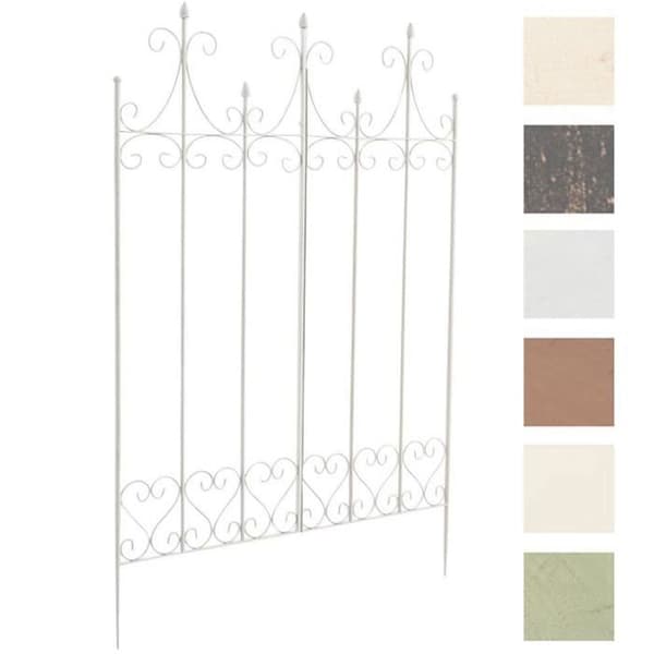 Stöd för klätterväxter - CLP - FLIEDER - Smidesjärn - 150 x 100 cm - Vit