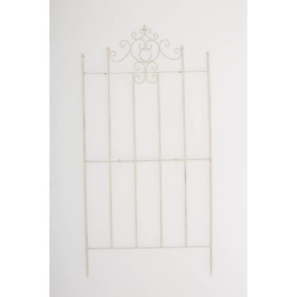 Väggtrellis - CLP - PAULA - Järn - 170 x 85 cm - Antik krämfärg