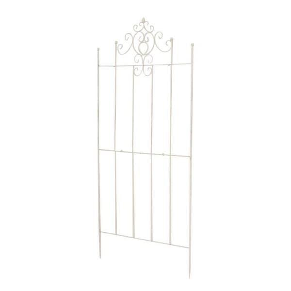 Väggtrellis - CLP - PAULA - Järn - 170 x 85 cm - Antik krämfärg