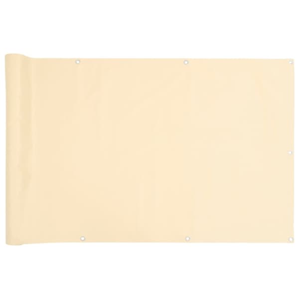 vidaXL altanafskærmning 500x75 cm PVC cremefarvet
