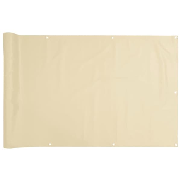 vidaXL altanafskærmning 300x75 cm PVC cremefarvet