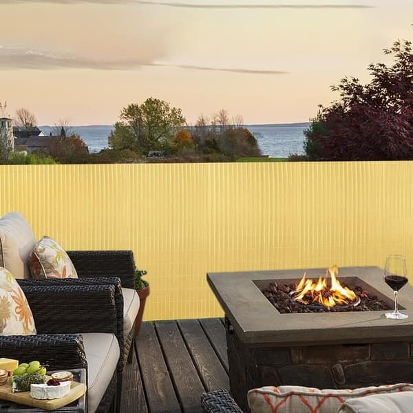 LARS360 Sekretessskärm 120x500 cm Färg: bambu Skydd mot vind PVC-stängsel Perfekt för trädgården, balkongen, terrassen