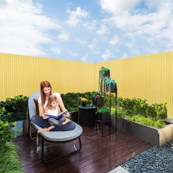 LARS360 Sekretessskärm 120x500 cm Färg: bambu Skydd mot vind PVC-stängsel Perfekt för trädgården, balkongen, terrassen