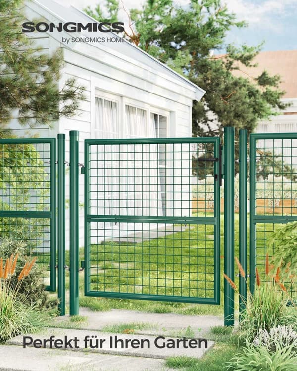 Rootz Haveport - Grøn sikkerhedsdør - Galvaniseret stål - Pulverlakeret - Privatliv - 106cm x 6cm x 150cm