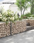 Pikkukuva 2 / 7: Rootz Gabion Basket Set - Metallilankaverkko - Galvanoitu teräs - Maisemointikivet - 100cm x 50cm x 50cm
