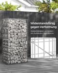 Pikkukuva 4 / 8: Rootz Gabion Basket Set - Kivikori - Puutarhaseinä - Galvanoitu teräs - 100cm x 50cm x 30cm - Tee-se-itse maisemointi - 15kg