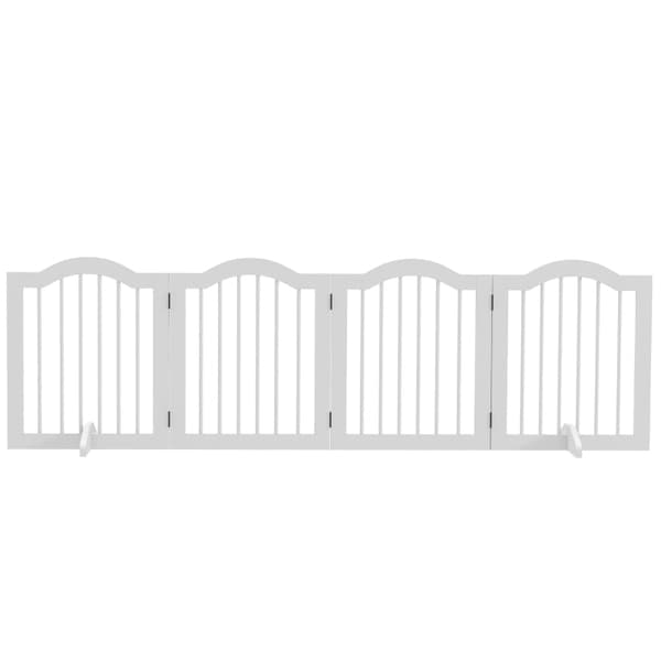 Rootz Pet Dog Barrier - Hundport i trä - Staket - Massivt trä - MDF - Justerbar - 203,5 cm x 29,5 cm x 61 cm