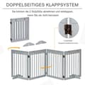 Miniatyrbild 4 av 10: Rootz Dog Barrier - Wooden Pet Gate - Folding Dog Guard - Pinewood - Flexibel design - 204cm x 30cm x 61cm