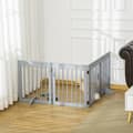 Miniatyrbild 7 av 10: Rootz Dog Barrier - Wooden Pet Gate - Folding Dog Guard - Pinewood - Flexibel design - 204cm x 30cm x 61cm