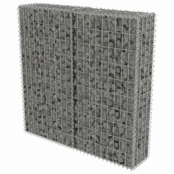 Gabionmur i galvaniserat stål 100x20x100 cm
