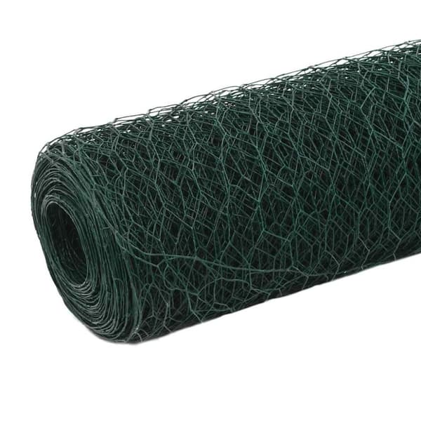 Hönsnät stål med PVC-beläggning 25x1,2 m grön