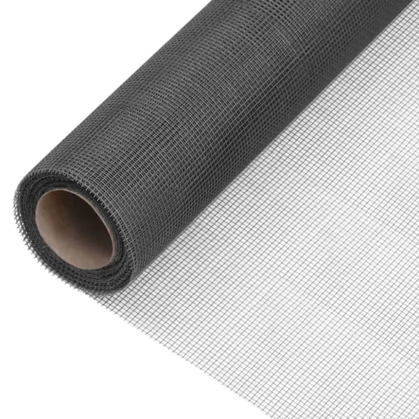 Insektsnät glasfiberplast 100x2000 cm svart