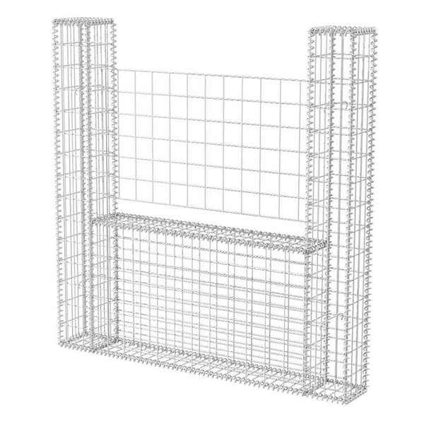 Gabionkorg U-formad galvaniserat stål 160x20x150 cm