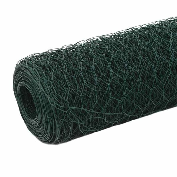 Hönsnät stål med PVC-beläggning 25x1,5 m grön