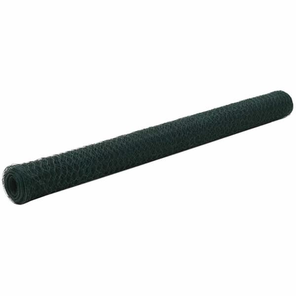 Hönsnät stål med PVC-beläggning 25x1,5 m grön